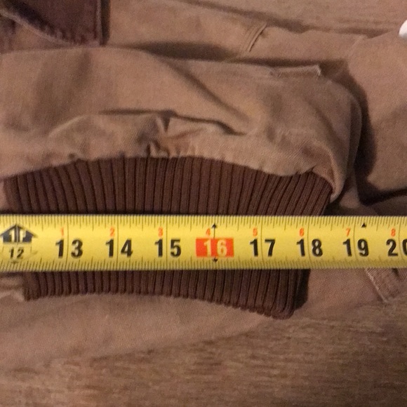 Vintage Red Quilt Lined Tan Carhartt Jacket NO HOOD - Picture 16 of 16